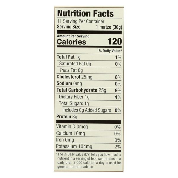 Streit's - Matzo Egg Kosher for Passover - Case of 30 - 12 OZ