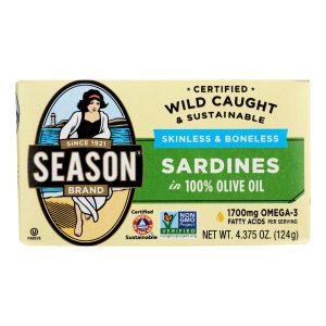 Season Sardines In Olive Oil  - Case of 12 - 4.375 OZ