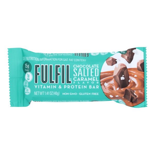 Fulfil - Protein Bar Chocolate Salted Caramel - Case of 12-1.41 OZ - Image 2