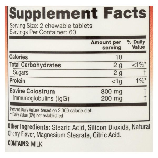 Symbiotics Colostrum Plus Wild Cherry - 1 g - 120 Chewables