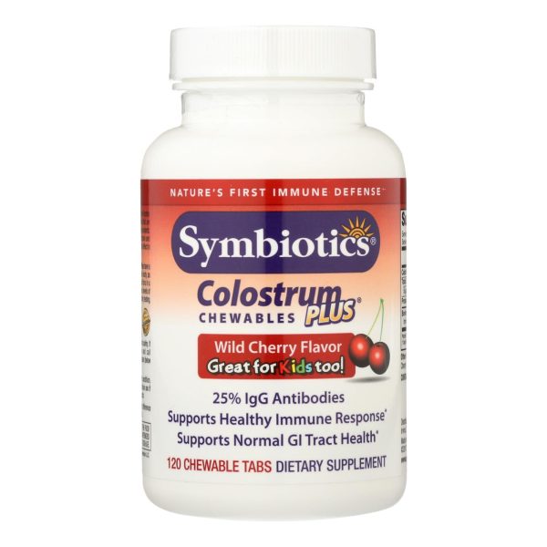 Symbiotics Colostrum Plus Wild Cherry - 1 g - 120 Chewables - Image 2