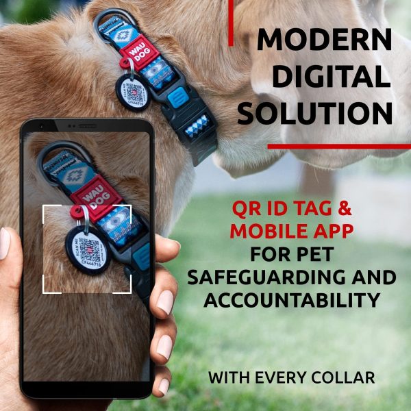 Nylon Dog Collar   Adjustable Dog Collar for Large Dogs Small & Medium Dogs   Breakaway Puppy Collars for Large Breed Dogs   Boy & Girl Dog Collars with Durable Plastic Buckle and QR Dog Tag - Image 3