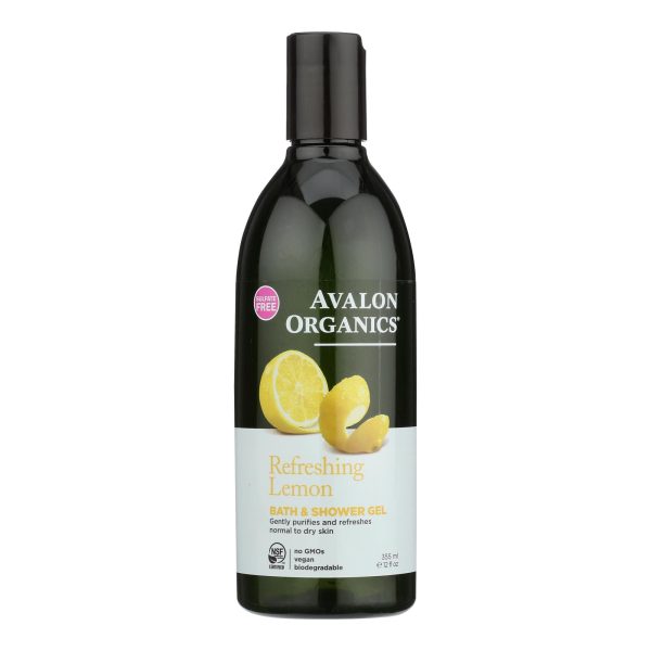 Avalon Organics Bath and Shower Gel Lemon - 12 fl oz - Image 2