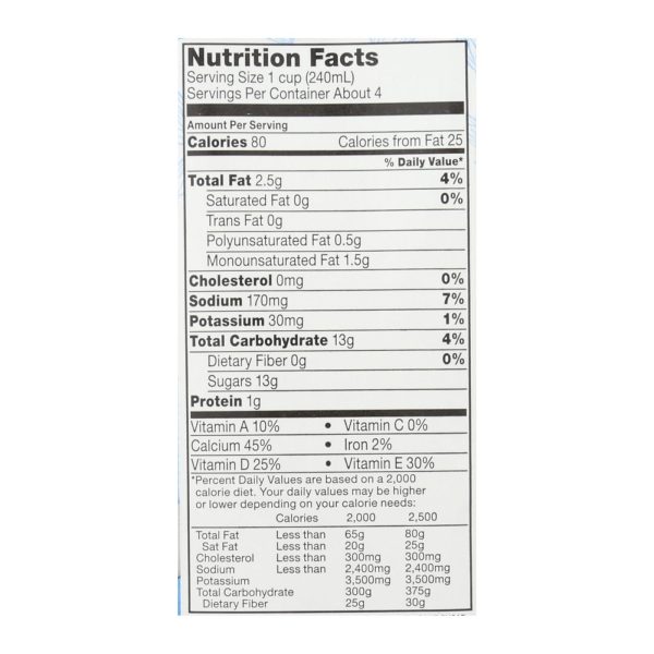 So Delicious Dairy Free Almond Milk - Vanilla - Case of 6 - 32 oz - Image 3