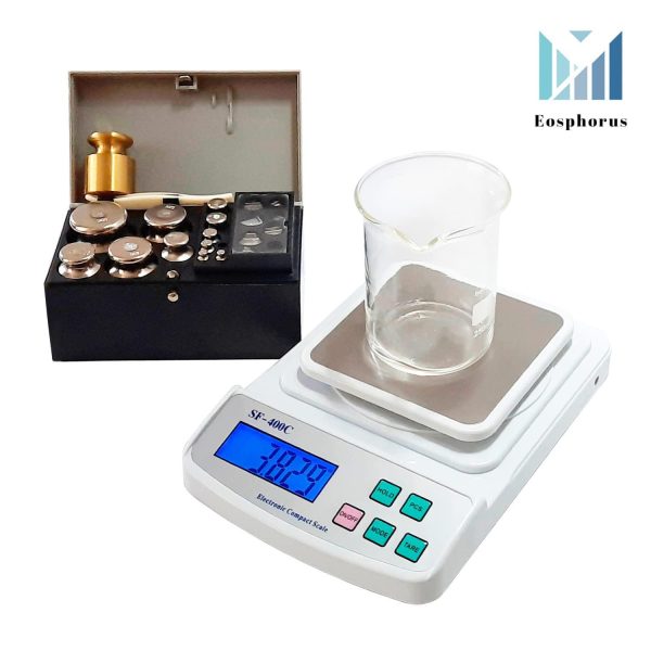 Digital Analytical LCD Scale 600g x 0.01g for Science Lab School Laboratory   Food Kitchen Scale Accurate Weighing Gram and Ounce   USB Charger and AC DC Adapter Included - Image 3