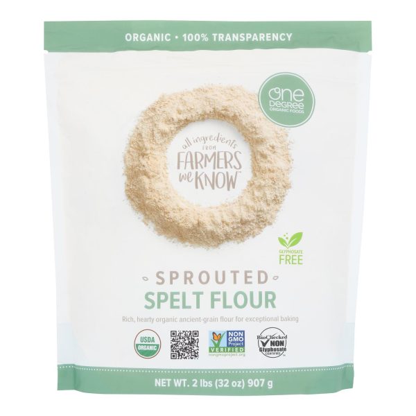 One Degree Organic Foods Sprouted Spelt Flour - Organic - Case of 6 - 32 oz.
