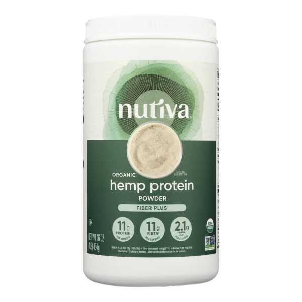 Nutiva Organic Hemp Protein Hi-Fiber - 16 oz - Image 3