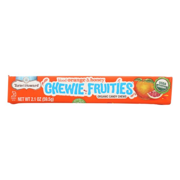 Torie and Howard - Chewy Fruities Organic Candy Chews - Blood Orange and Honey - Case of 18 - 2.1 oz.