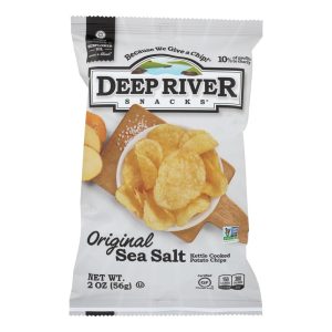 Deep River Snacks Original Sea Salt Kettle Chips  - Case of 24 - 2 OZ