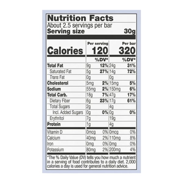 Lilys - Bar Cookie & Cream White Chocolate - Case of 12-2.8 OZ - Image 2