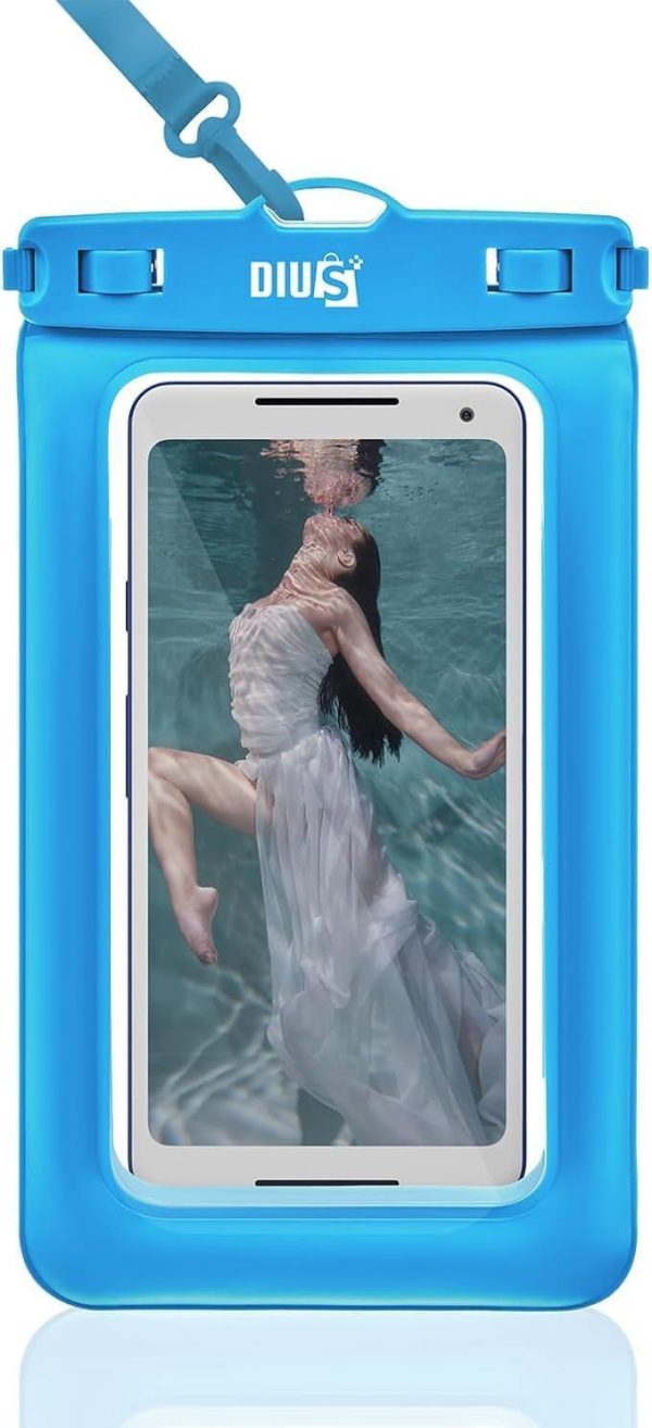 Waterproof Phone Case for iPhone 15 14 13 12 Pro Max XS Samsung PVC (Sky Blue)