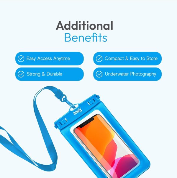 Waterproof Phone Case for iPhone 15 14 13 12 Pro Max XS Samsung PVC (Sky Blue) - Image 2