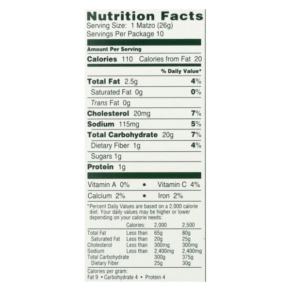 Manischewitz Garlic Rosemary Gluten Free Matzo Style Squares  - Case of 12 - 10 OZ - Image 2