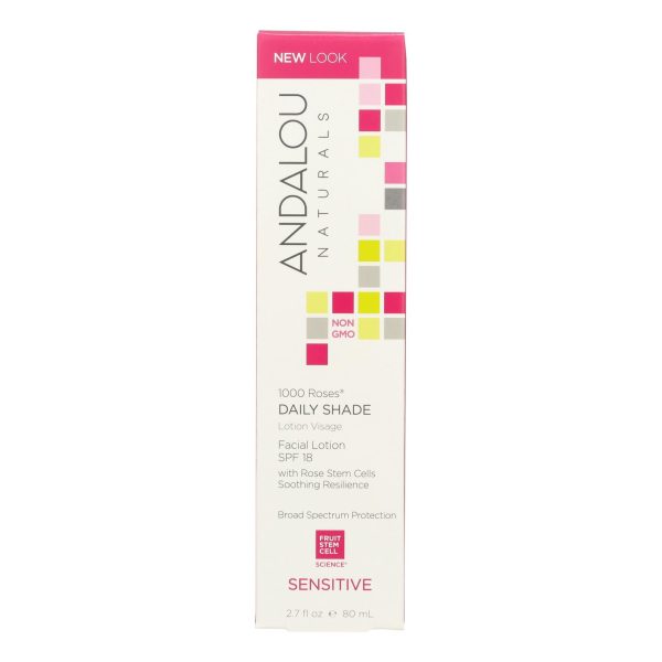 Andalou Naturals Facial Lotion - 1000 Roses - Daily Shade SPF 18 - 2.7 oz - Image 2