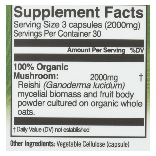 Organic Mushroom Nutrition - Mush Sprfd Reishi Cap - 1 Each - 90 CT - Image 2