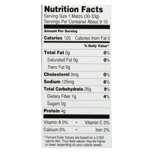 Yehuda Matzo Thins - Salted - Case of 12 - 10.5 oz