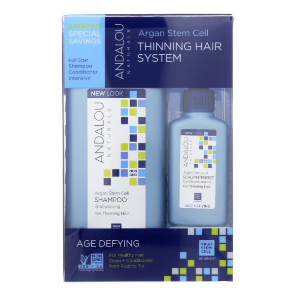 Andalou Naturals Thinning Hair System with Argan Fruit Stem Cells - 3 Pieces - Image 2