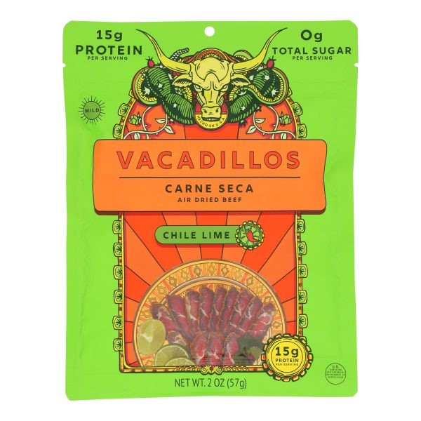 Vacadillos - Carne Seca Chile Lime - Case of 8-2 OZ