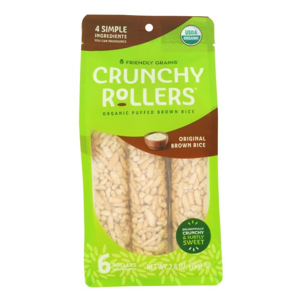 Crunchy Rollers - Roll Brown Rice - Case of 8 - 2.6 OZ