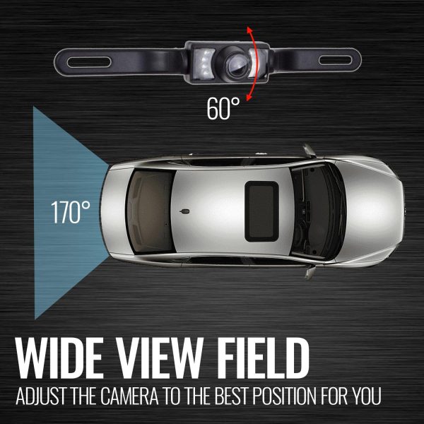 Backup Camera Car License Plate Rear View Reverse Night Vision Parking System - Image 4