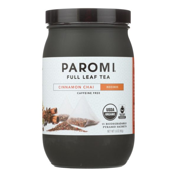 Paromi Tea - Tea Rooibos Cinnamon Chai Caffeine Free - Case of 6 - 15 BAG - Image 2