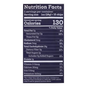 Siete - Tortilla Chip No Salt - Case of 12 - 5 OZ