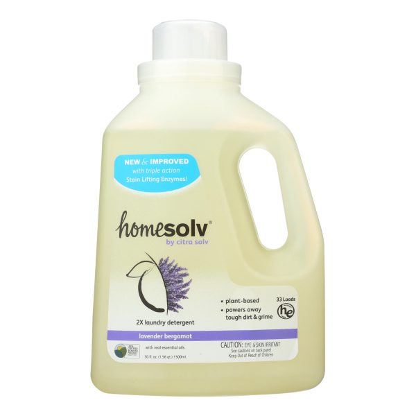 Citra-Solv Natural Laundry Detergent 2X Concentrate Liquid - Lavender Bergamot - Case of 6 - 50 Fl oz. - Image 2