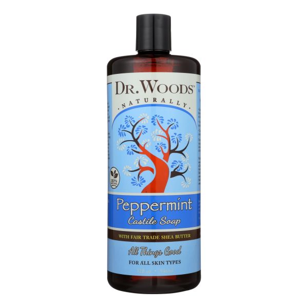 Dr. Woods Shea Vision Pure Castile Soap Peppermint with Organic Shea Butter - 32 fl oz - Image 2