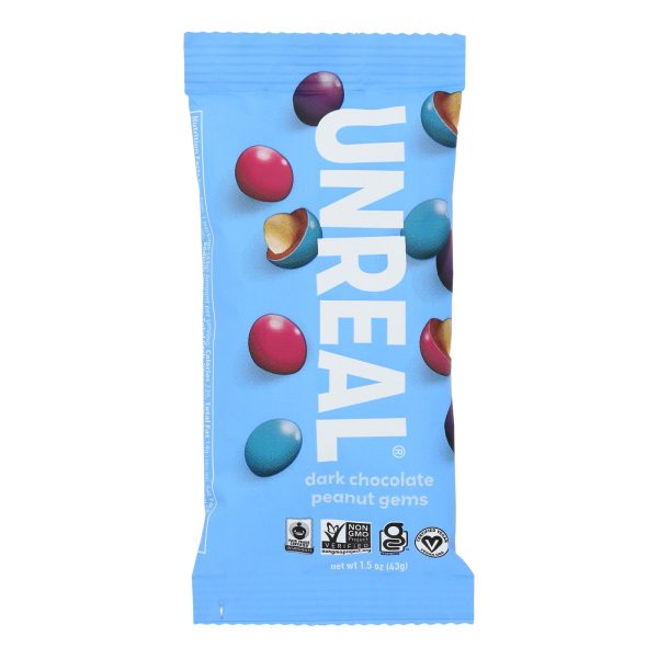 Unreal - Chocolate Gems Dk Peanut - Case of 12 - 1.5 OZ - Image 3