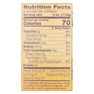 North Coast Organic Honeycrisp Apple Sauce  - Case of 6 - 24 OZ