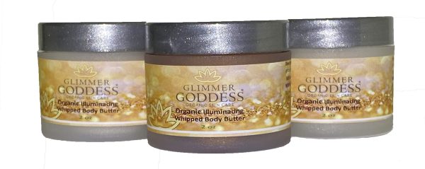 Organic Whipped Shea Body Shimmers Travel Size   Bronze Diamond & Gold Shimmer   Vegan Cruelty Free - Image 2