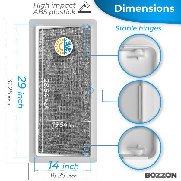 Access Panel for Drywall   14 x 29 inch   Insulated   Wall Hole Cover   Access Door   Plumbing Access Panel for Drywall   Heavy Durable Plastic White - Image 2