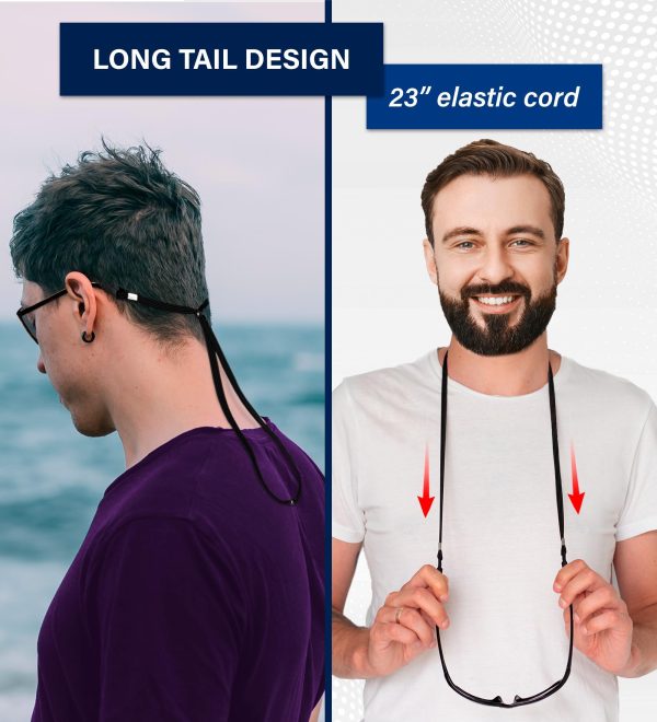 SIGONNAEye Glasses Holders Around Neck   Glasses Strap Anti Slip   Sunglasses Strap Holder for Men Women   Eyeglasses Strap Lanyard   Eyeglass Holder Strap Chain  4 Cords - Image 3
