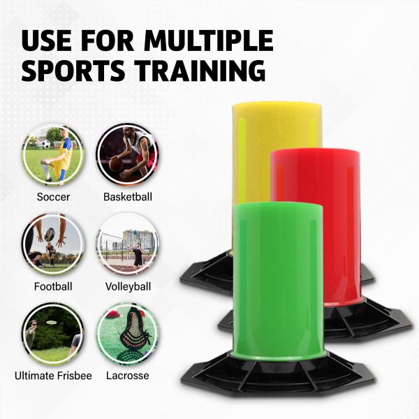 Drill Cones   Lightweight Stickhandling Training Tool   Hockey Training Equipment for Puck Control Reaction Time and Coordination   Portable Durable and Adjustable - Image 2