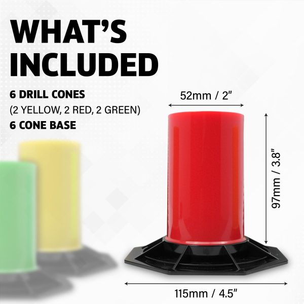Drill Cones   Lightweight Stickhandling Training Tool   Hockey Training Equipment for Puck Control Reaction Time and Coordination   Portable Durable and Adjustable - Image 5