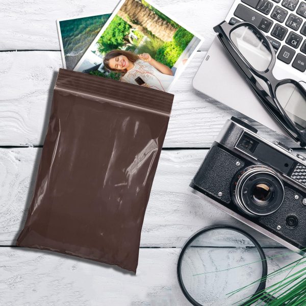 Amber Zip Bags 3 x 5 Brown Poly Zip Bags for Storage 100 Pack Polyethylene Plastic Bags Resealable 3 Mil Water Resistant Poly Zipper Bags Plastic Zipper Bags for Electronics - Image 6
