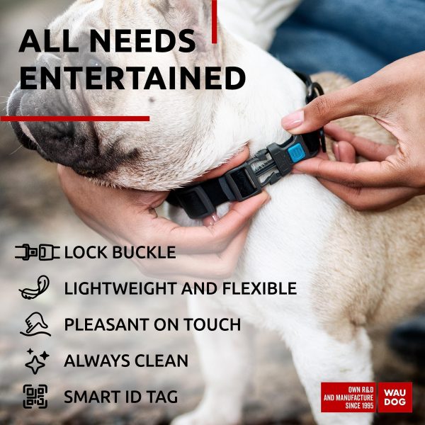 Waterproof Dog Collar   Adjustable Dog Collar for Large Dogs Small and Medium Dogs   Breakaway Dog Collar Waterproof with Plastic Buckle and QR Dog Tag   Boy & Girl Dog Collars (Black) - Image 5