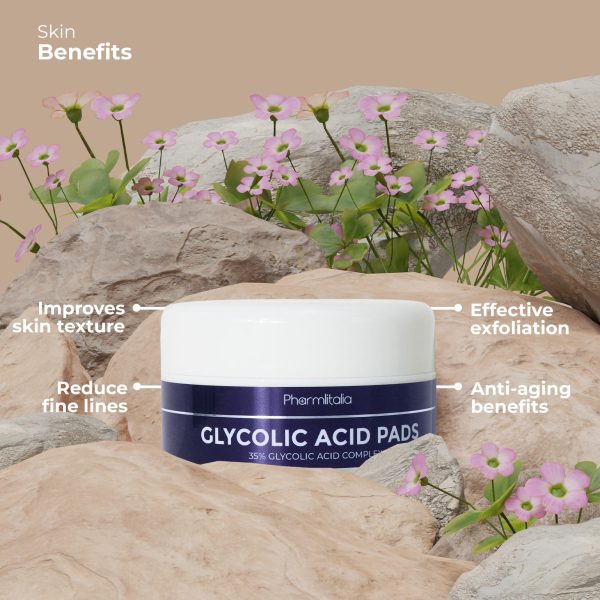 Glycolic Acid Pads 35%   Anti Aging Treatment for Clearer Smoother Skin   Glycolic Acid Peel Pads For Dark Spots Acne and Wrinkles   Infused with Hyaluronic Acid & Retinol   60 Pads - Image 7