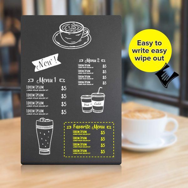 Small Tabletop Chalkboard Sign 6x8 inch   Mini Tabletop Chalkboard Sign   Small Blackboard with Stand   Chalkboard Stand Table   Black Table Menu Stand   Table Top Chalk Board   Table Top Chalk Easel - Image 3