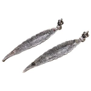 The Fine Living Co. Elegant Silver Incense Burner Holder Set of 2 Perfect for Relaxation Meditation Home Fragrance Aromatherapy Yoga Zen Atmosphere Home Decor