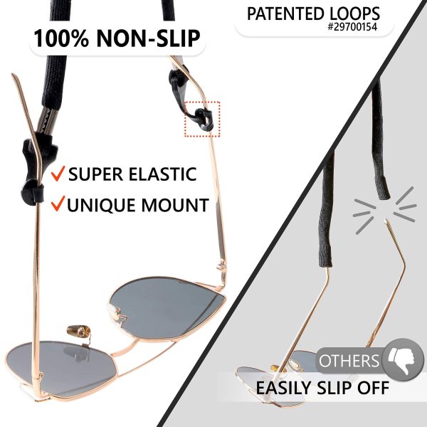 SIGONNA Eye Glasses String Holder Strap   Eyeglass Straps Cords for Men Women   Eyeglass Holders Around Neck   Sunglasses String Chain Lanyard Retainer - Image 3