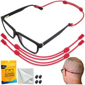 SIGONNA Glasses Strap Holder   No Tail Eyeglass Strap Cord String   Adjustable Eye Glasses Holders Around Neck Head   Eyeglasses Strap Lanyard   Sunglasses Glasses Strap for Men Women   2 Pcs