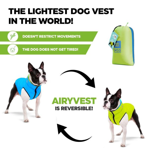 Lightweight Reversible Winter Dog Coat   Warm Dog Jacket   Water Resistant Windproof   Dog Jacket for Small Medium & Large Dogs   Comfortable Dog Vest   L   Green Blue - Image 5
