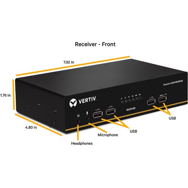 Vertiv Avocent LongView - Dual Monitor, USB, Audio, CATx up to 100m / 330ft - Image 2