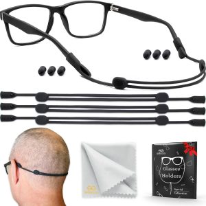 Eyeglass Strap Holder String   Adjustable Eye Glasses Holders Around Head   No Tail Sunglasses Holder Glasses Strap for Men Women   Glasses Lanyard String   3 Cords