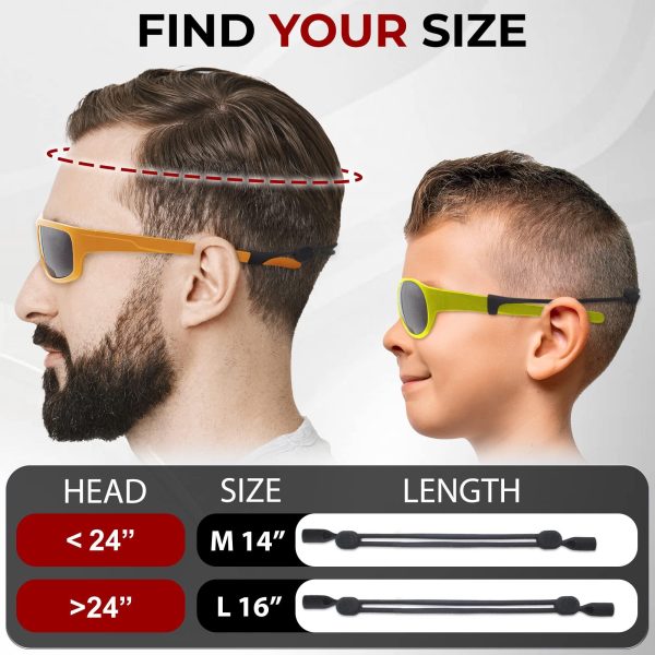 SIGONNA Sunglass Strap Eyeglass Holder   No Tail Glasses Strap Lanyard   Adjustable Eyeglass Strap for Men Women   Silicone Eye Glasses String Strap   2 Cords - Image 3