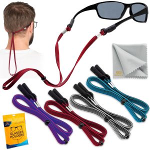 SIGONNA Eye Glasses Holders Around Neck   Glasses Strap Anti Slip   Sunglasses Strap Holder for Men Women   Eyeglasses Strap Lanyard   Eyeglass Holder Strap Chain   4 Cords