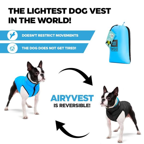 Lightweight Reversible Winter Dog Coat   Warm Dog Jacket   Water Resistant Windproof   Dog Jacket for Small Medium & Large Dogs   Comfortable Dog Vest   M   Black Blue - Image 4