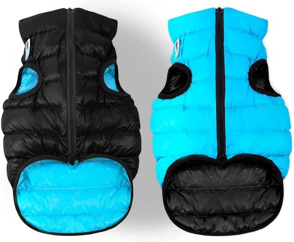 Lightweight Reversible Winter Dog Coat   Warm Dog Jacket   Water Resistant Windproof   Dog Jacket for Small Medium & Large Dogs   Comfortable Dog Vest   M   Black Blue - Image 6