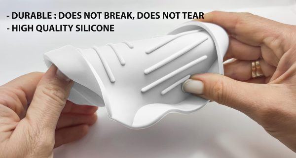 1 pcs White Silicone Soap Tray   Self Draining Soap Dish   Soap Holder Self Draining   Soap Dish for Bar Soap   Soap Dishes That Drain   Soap Dish for Sink   Organizer for Bathroom end Kitchen. - Image 3